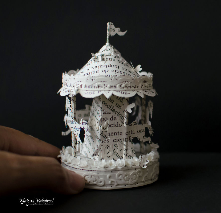 I Make Paper Miniatures And Incorporate Some Of Them To My Book Sculptures