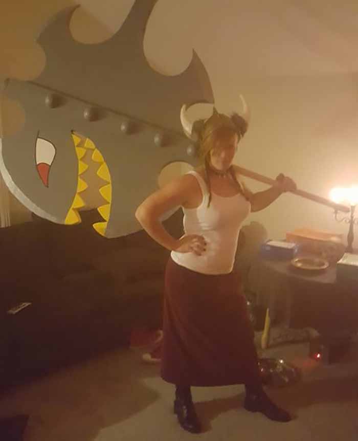 I Was The Girl From The Munchkin Card Game. (Sorry For The Bad Quality Pic)