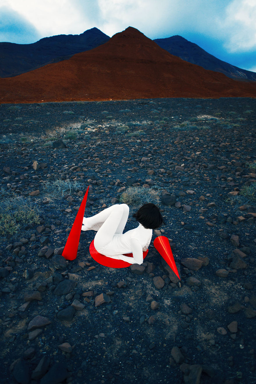 I Made Costumes And Flew To An Island To Make Surreal Space Selfportraits