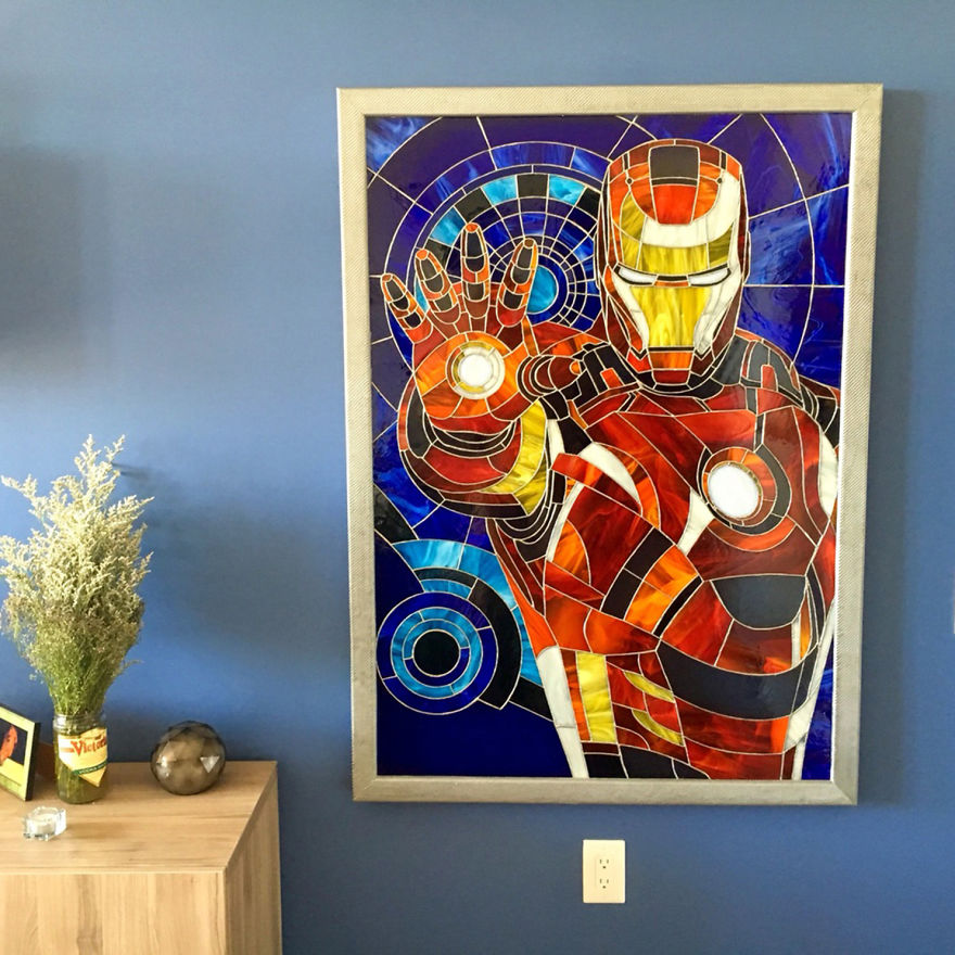 We Created Stained Glass Iron Man