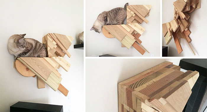 Wood Scrap Cat Steps
