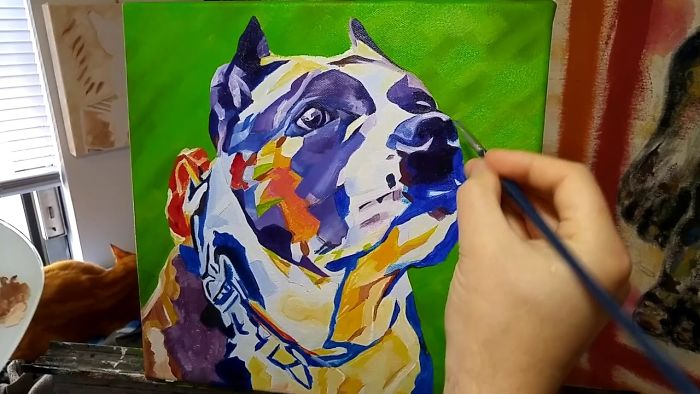 Commissioned Pet Portrait Time Lapses By Artist Cameron Dixon