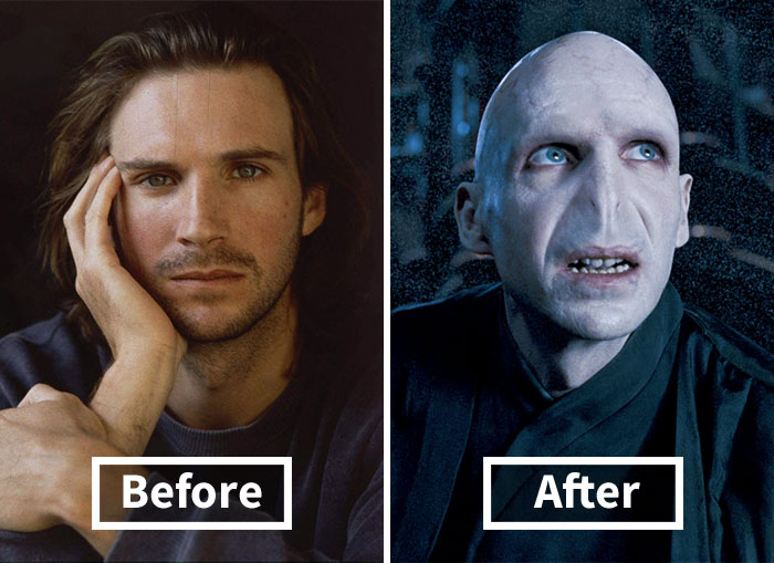 40 Incredible Pics Of Actors Before And After Applying Movie Makeup