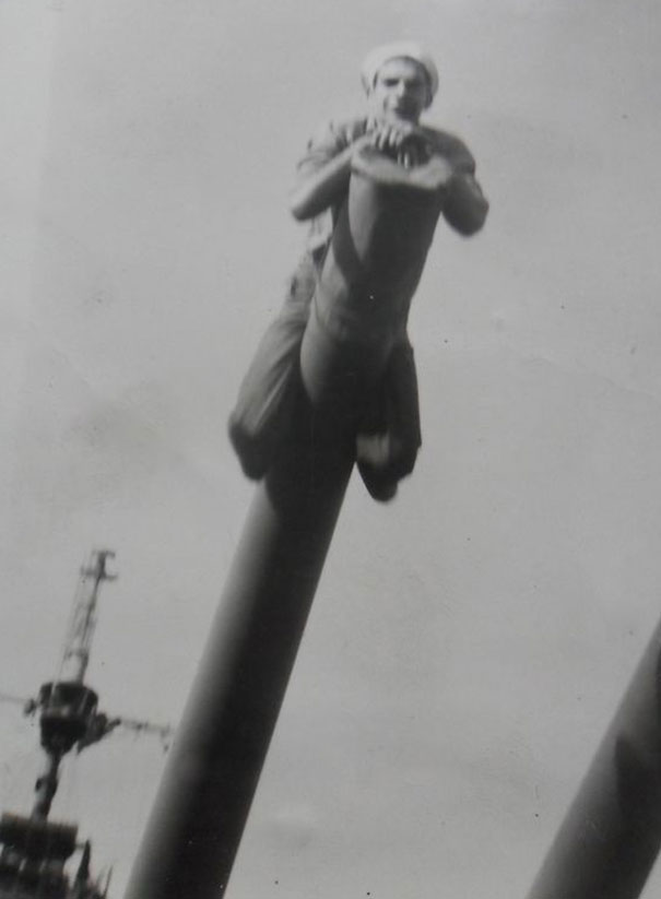 My Grandpa Jack In 1945 On The Uss Essex.