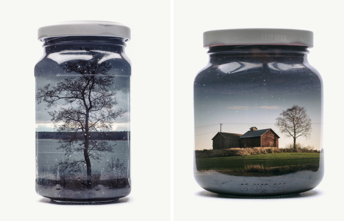 After Becoming A Father I Started Collecting My Own Childhood Memories In Jars Using Multiple Exposures