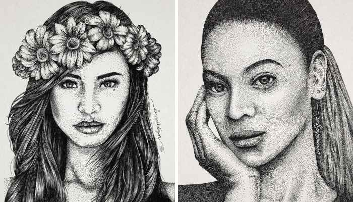 My Portraits Are Created From Thousands Of Dots