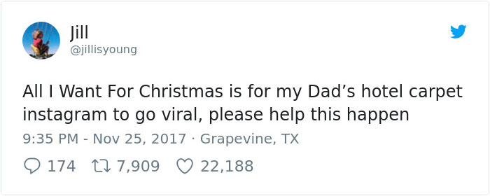 All Daughter Wants For Christmas Is For Dad's Hotel Carpet Instagram To Go Viral, Internet Responds