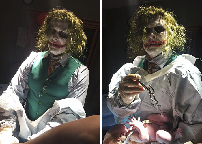 This Doctor Delivered A Baby On Halloween Dressed Up As The Joker