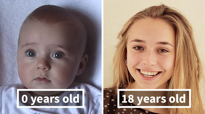 Father Captures His Daughter Growing Up From Birth Till 18 Years Old