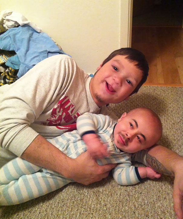 Talk About A Creepy Face Swap, My Brother And His Son