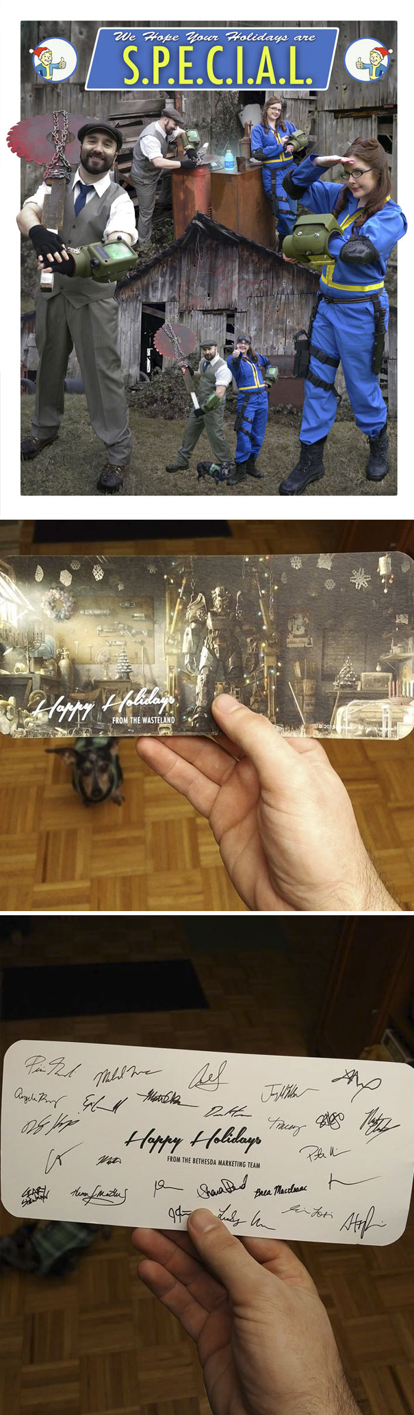 My Friend Sent Away A Fallout 4 Themed Christmas Card To Bethesda Only To Get This In The Mail