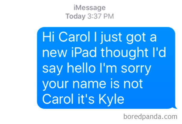 My Grandma Just Got An Ipad And Tried To Use Voice Text To Text My Brother. His Name Is Cale
