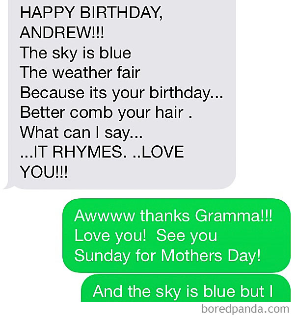 Can't Get Over My Grandma Texting