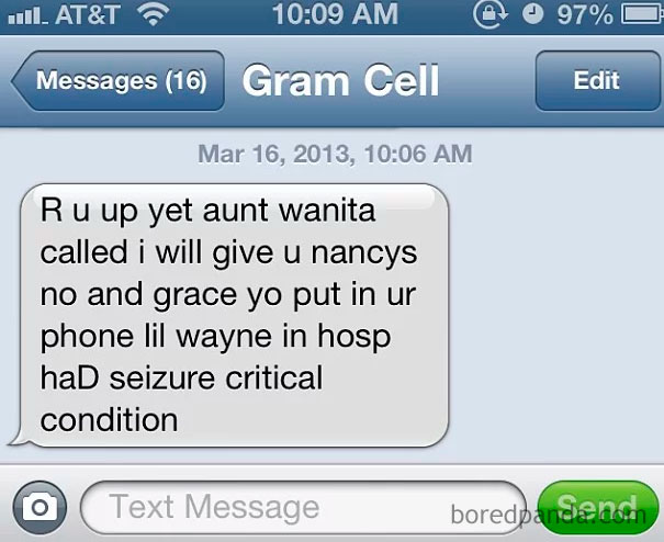 Grandma The Lil Wayne Fan