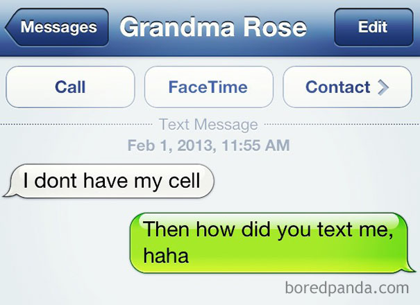 That One Time My Grandma Ever Texted Me