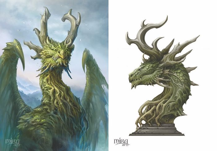 We Sculpted A Forest Dragon In Summer But Winter Came...
