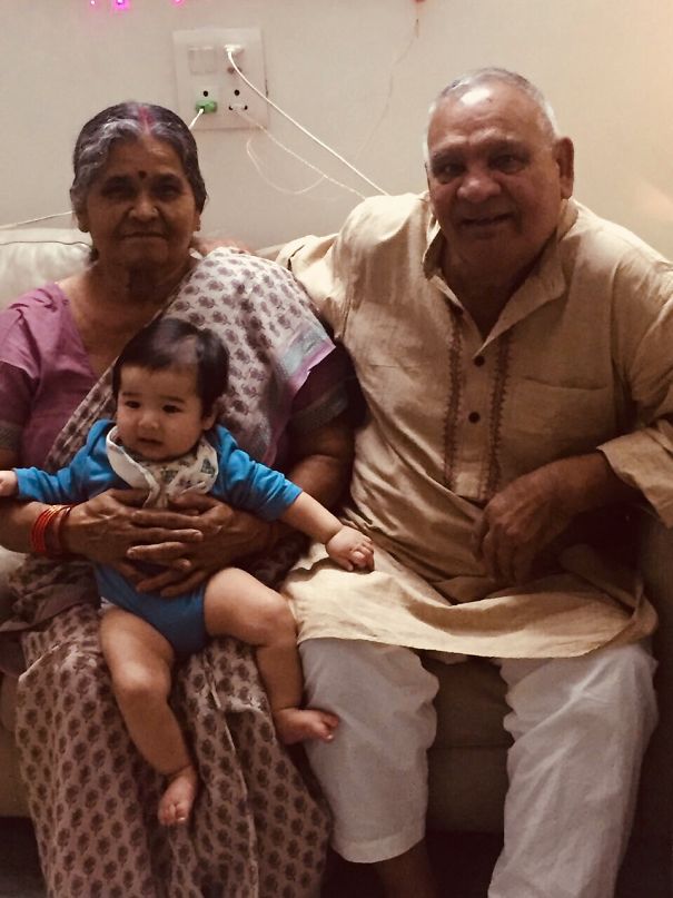 Great Grand Parents Met Their 6 Months Old Grand Son First Time In A Surprise Visit.