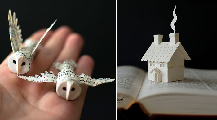 I Make Paper Miniatures By Upcycling Old Books