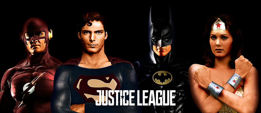 Dc Comics Movie Posters With Classic Actors