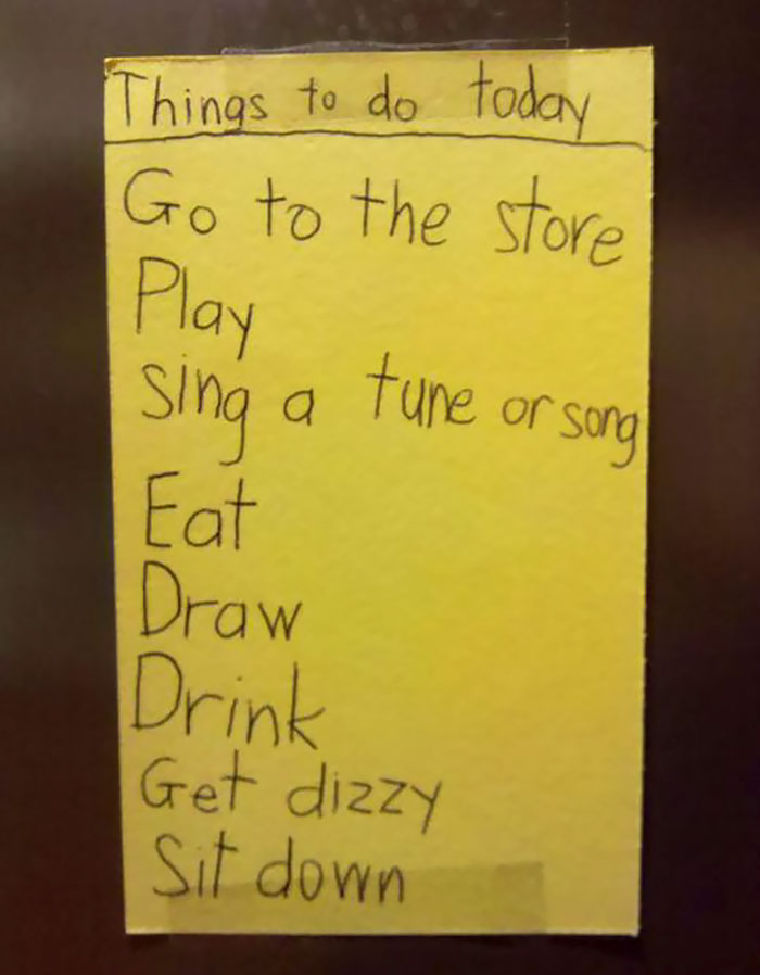 My Son Has A Long To Do List