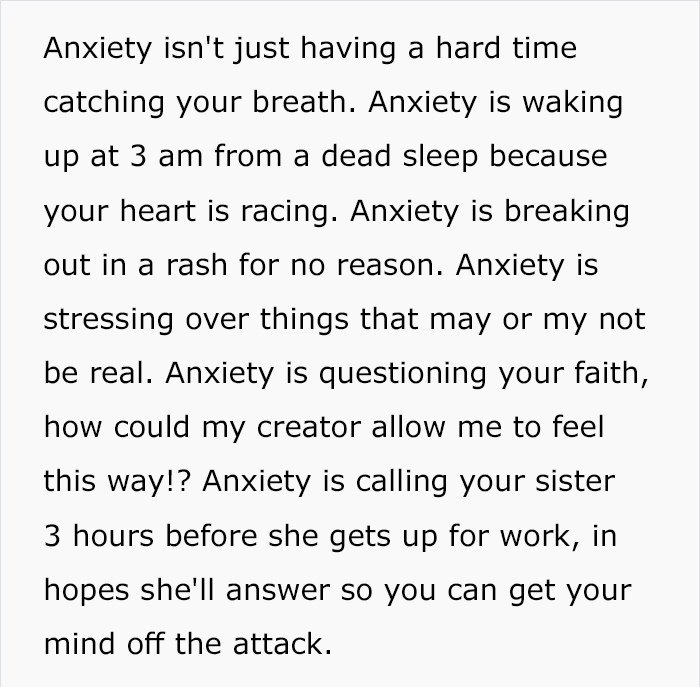 Woman With Anxiety Tired Of Others Not Understanding What It Is, Decides To Explain It With A Powerful Post
