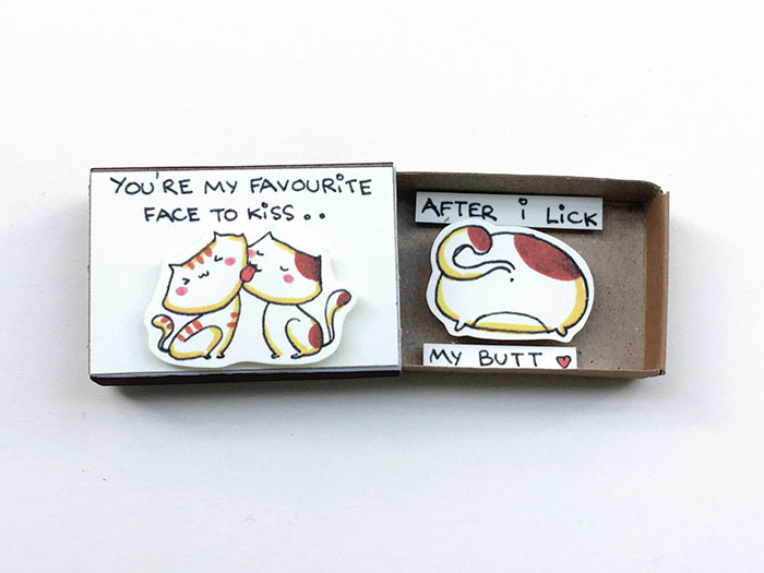 20 Purrrfect Surprise Messages Hidden In Matchboxes That Will Make Every Cat Lover Happy