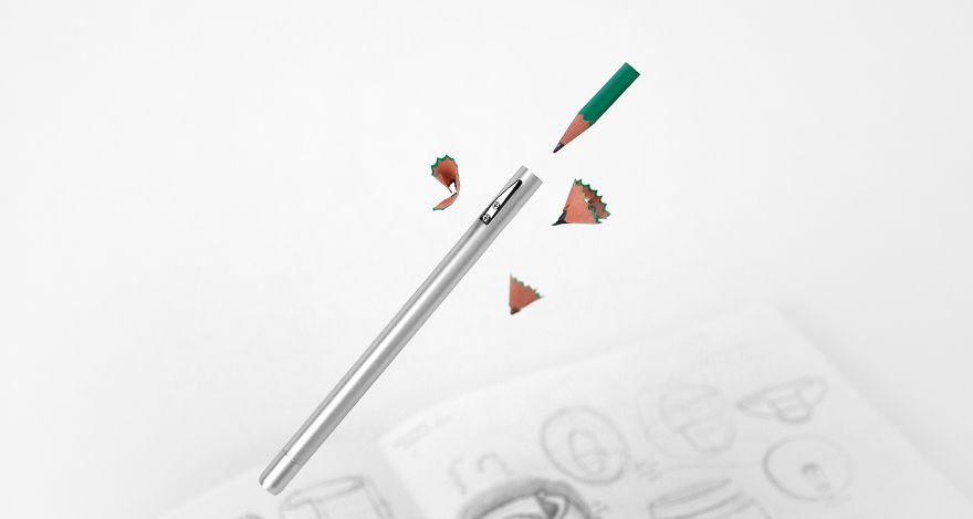 Available On Kickstarter An All-In-One Pencil Sharpener, Extender And Transporter. Available On Kickstarter An All-In-One Pencil Sharpener, Extender And Transporter.