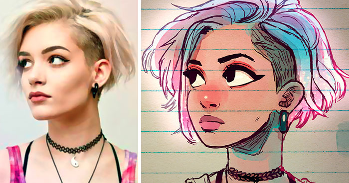 Illustrator Turns Strangers Into Manga-Like Characters, And The Result Is Pretty Awesome