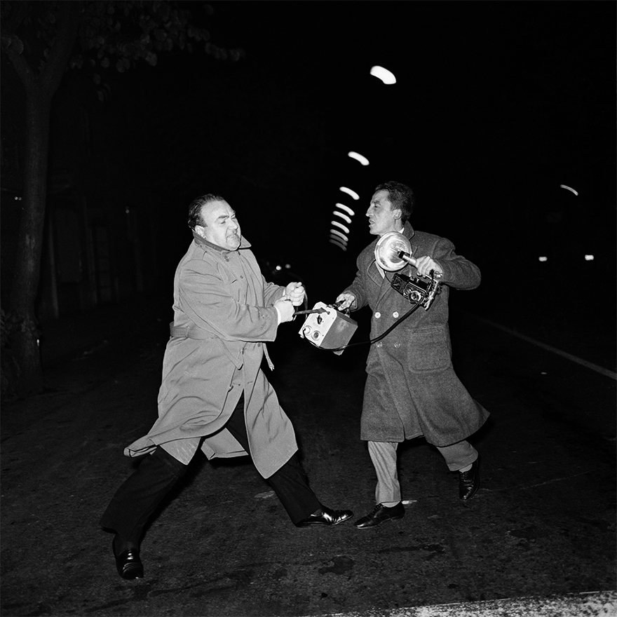 Don Gussoni Quarrels With Photographer Giacomo Alexis, Rome 1959