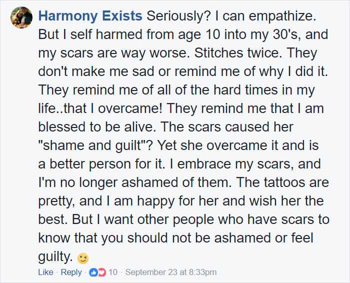 19-Year-Old Wanted To Cover Up Her Self-Harm Scars But All Tattoo Artists Refused To Help. Except One
