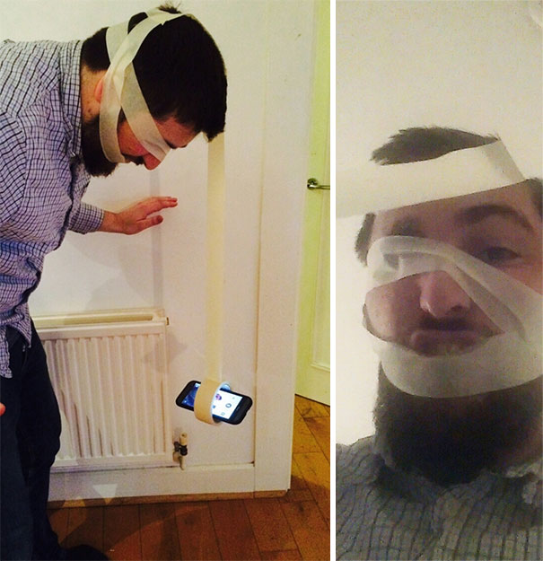 Use Cello Tape As Hands Free Selfie Stick