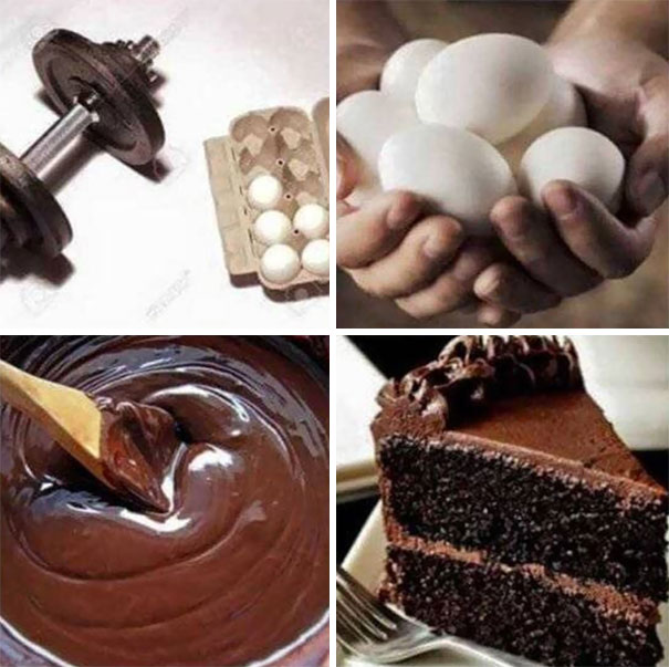 Eggs Are Really Healthy And Should Be The Foundation Of Your Diet. Don't Like The Taste? Add Cacao, Butter, Flour And Bake For 30 Minutes