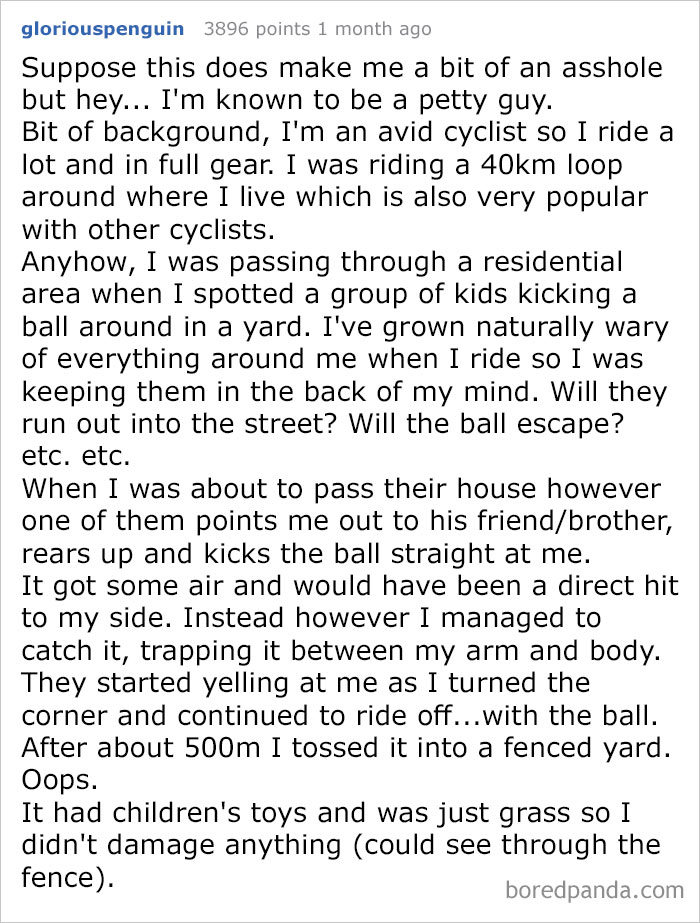 Kick A Ball At A Cyclist? Have Fun Finding It Back