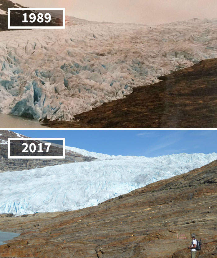 Svartisen Glacier, Norway, 1989 - 2017