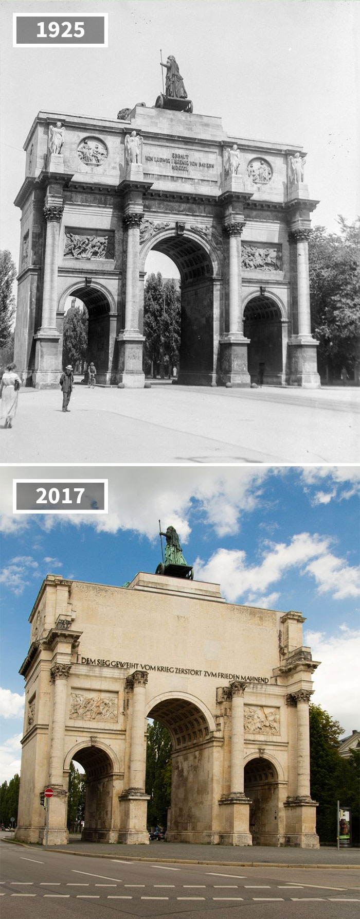 Victory Gate, Munich, Germany, 1925 - 2017