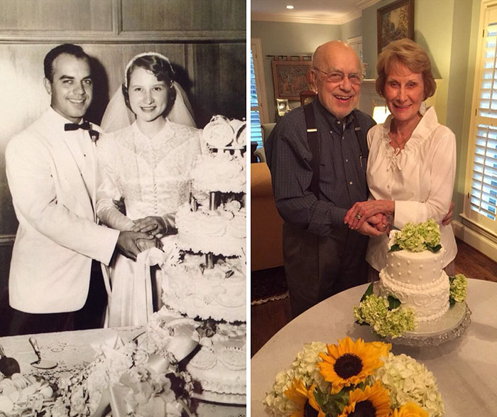 We Re-Created My Grandparents' Wedding Photo On Their 60th Anniversary