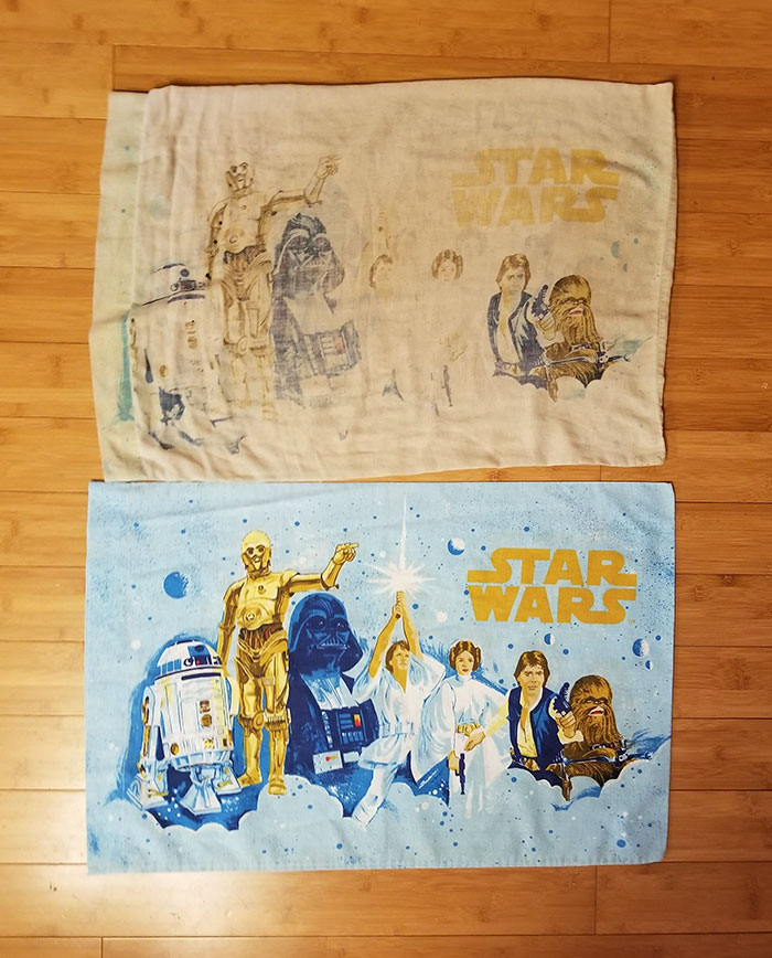 One Pillowcase Has Been Used Nearly Everyday For 40 Years. The Other Has Been In A Closet