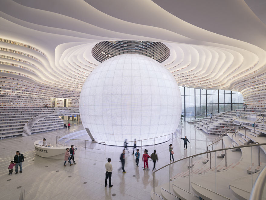 China Opens World's Coolest Library With 1.2 Million Books, And Its Interior Will Take Your Breath Away