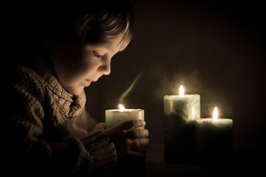 My Son Jaś And Candles