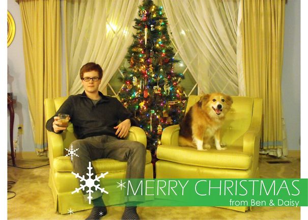 This Is The Christmas Card I'm Sending Out, Featuring Me And My Dog