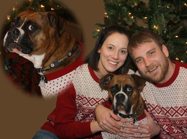 My Wife Wanted An Ugly Sweater Christmas Card... So I Turned It Into An Awkward Family Photo