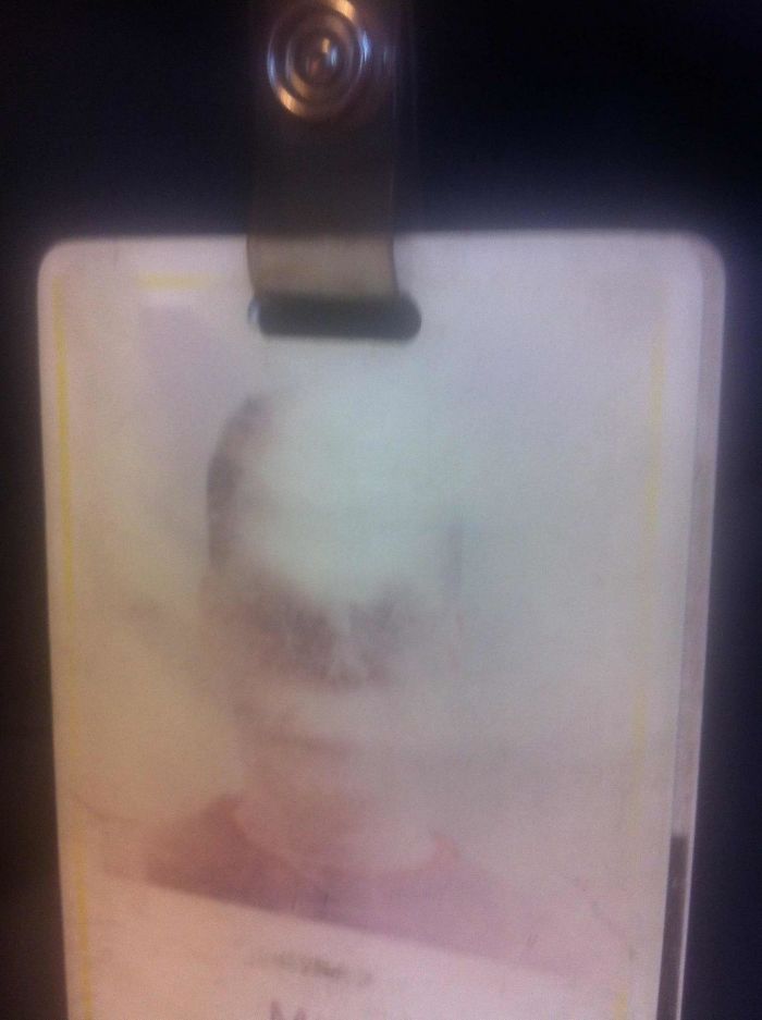 Buddy At Work Has A Very Worn Out Id Card And It's Kinda The Scariest Thing I've Ever Seen