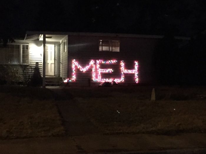 Was Out With The Wife And Our 5 Year Old Daughter Looking For Christmas Light Displays Last Night. Found This Gem. My Daughter Thought It Was Beautiful. She's Still Learning To Read