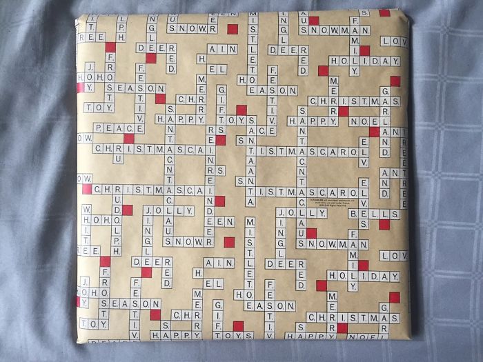 Crappy "Crossword" Christmas Wrapping