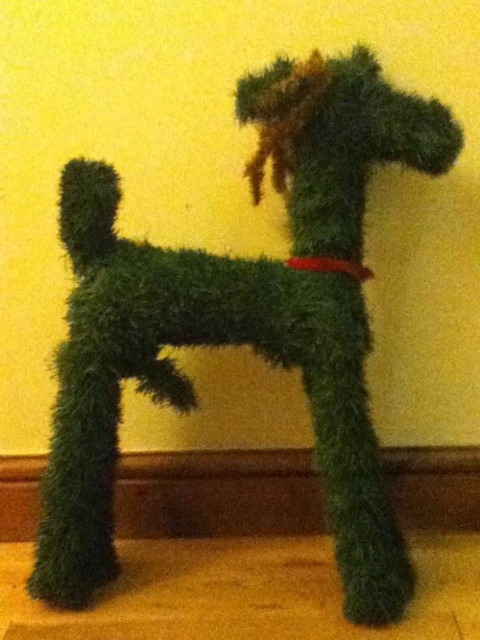 Was Cleaning Out Christmas Decorations When This Turned Up. We Call Him : "Rudedolph"