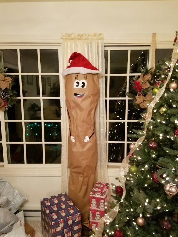 How My Mom Wrapped My Sister's Rug For Christmas