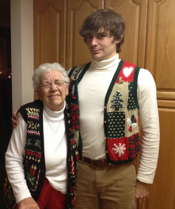 Grandma Showed Up To Christmas Wearing The Same Thing As Me. It Was Awkward