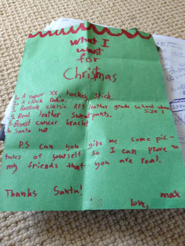 Old Letter To Santa My Mom Found