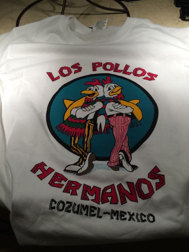 My Fiancée's Grandma Got Me This Shirt. She Doesn't Know What Breaking Bad Is, Nor That I Like It. She Only Knows That I'm Hispanic And "Like Graphics"