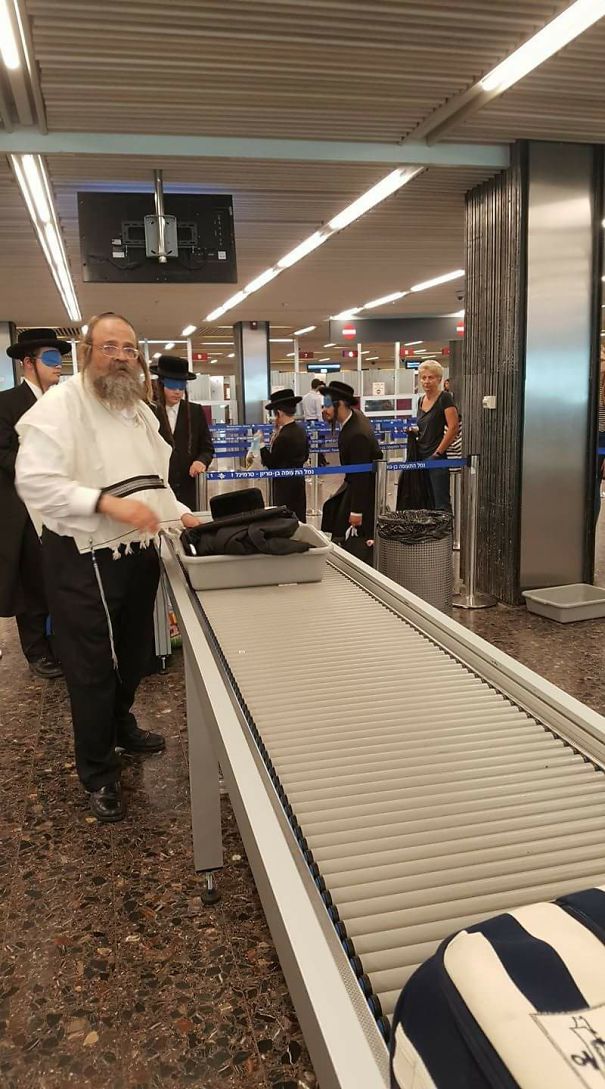 Certain Hasidic Jewish Sects Travel With Blindfolds To Prevent Young Men From Seeing Immodestly Clad Women